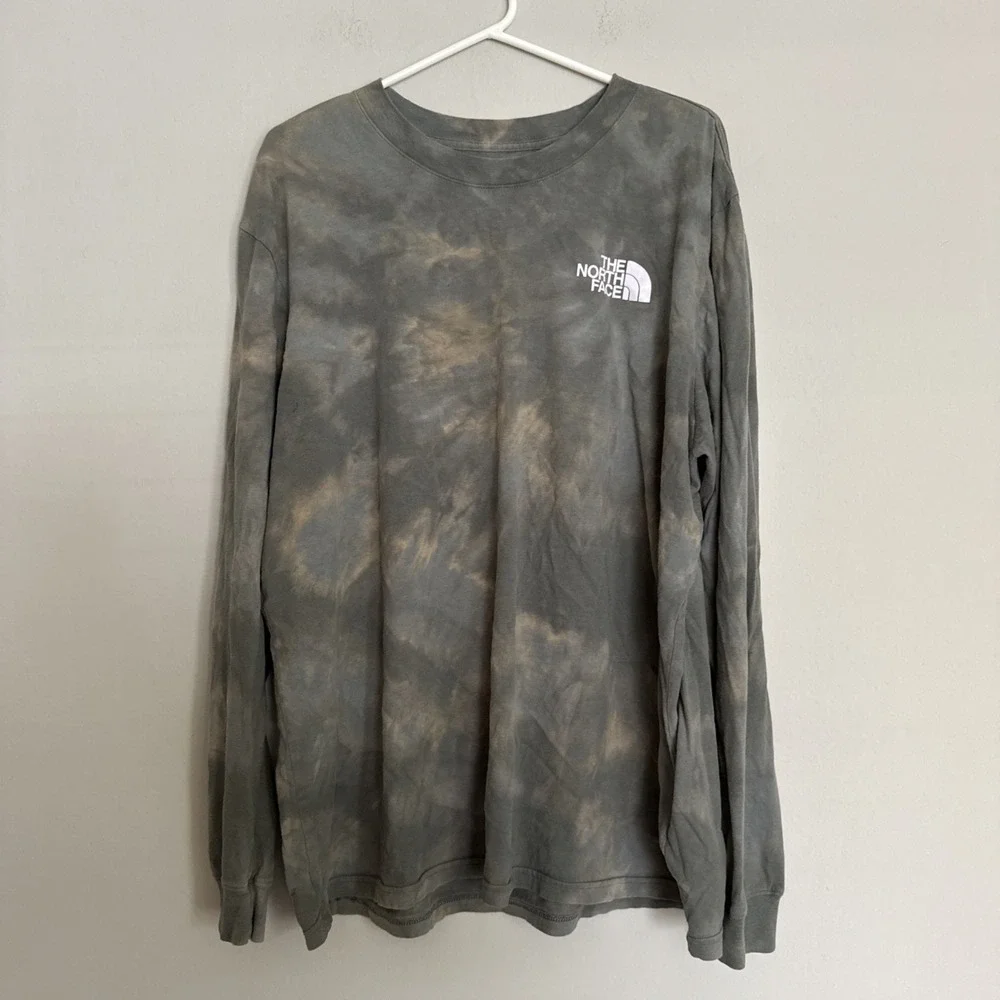 The North Face Men WANDER Long Sleeve Shirt Xxl Hand Made Tie Dye‎ 1 Of A Kind